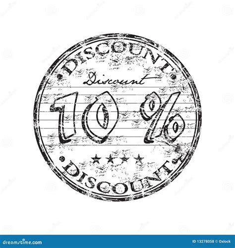 Ten Percent Discount Stamp Stock Vector Illustration Of Grungy 13278058