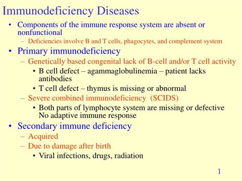 Ppt Immunodeficiency Diseases Powerpoint Presentation Free Download