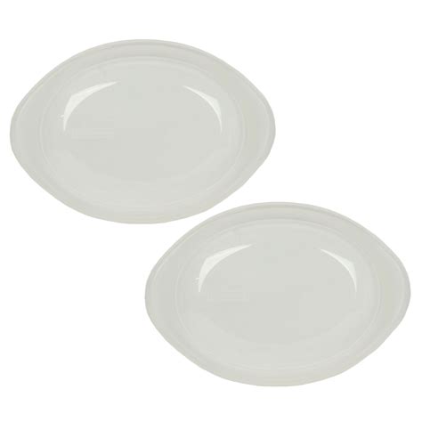 Corningware Clear Oval Food Storage Replacement Lid Cover 2 Pack
