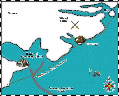 Battle Of Hastings Map