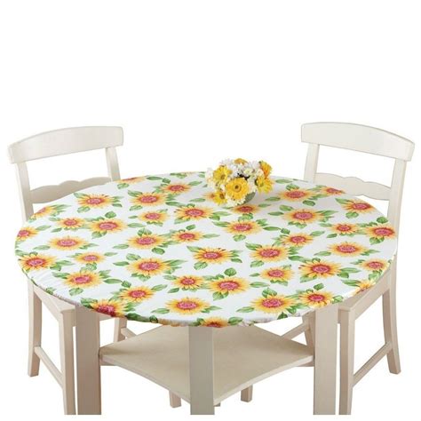Round southwark 3 legs end table. Fitted Elastic Table Cover, Sunflower, Round [Durable ...