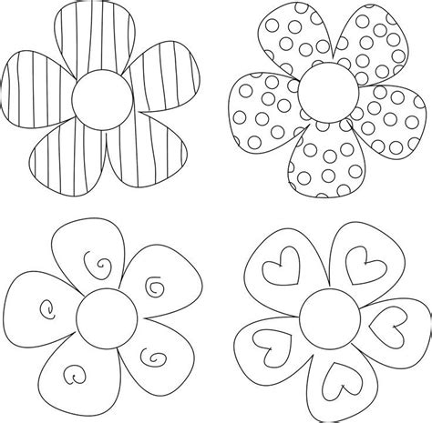 Cut out the shape and use it for coloring, crafts, stencils, and more. Flower Patterns To Cut Out 1000+ ideas about flower template on pinterest paper ... | Modelos de ...