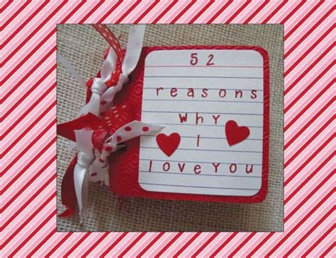 52 Reasons Why I Love You Valentine Pages Premade Chipboard Cardstock