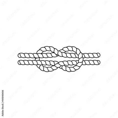 Nautical Rope Knots Marine Rope Tying The Knot Vector Illustration