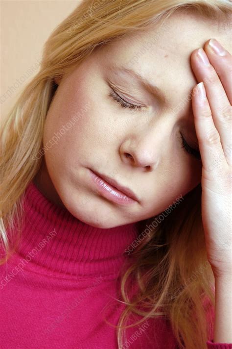 Woman With A Headache Stock Image M3820553 Science Photo Library