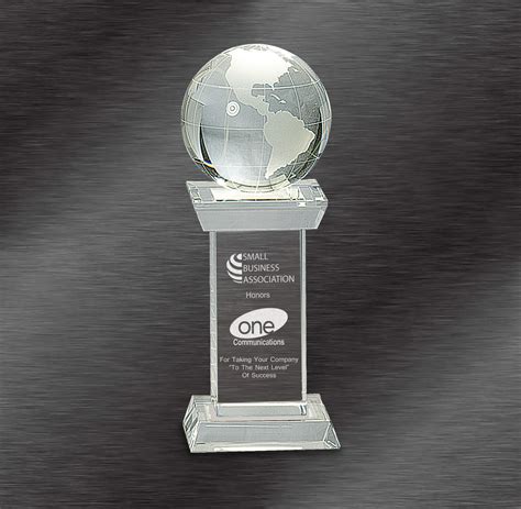 Globe Awards Crystal Globe On Clear Tower Award