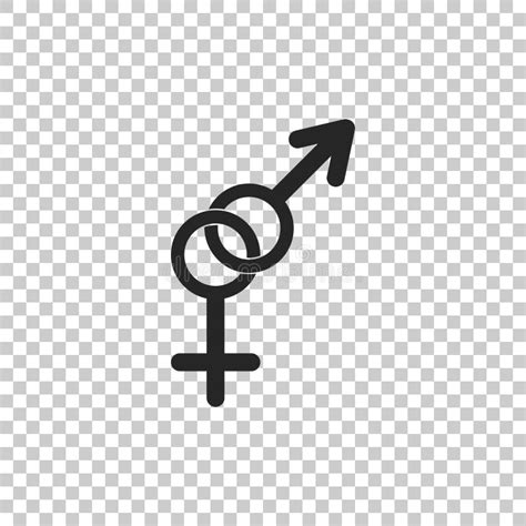 Gender Icon Isolated On Transparent Background Symbols Of Men And