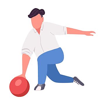 Bowler Clipart Cartoon Man With A Bowling Ball Vector Bowler Clipart
