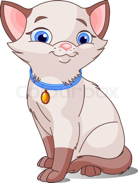 Cute Siamese Cat Stock Vector Colourbox