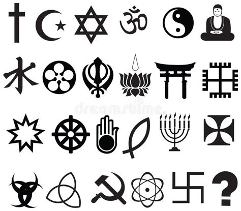 Símbolos De La Religión Del Mundo Ilustración Del Vector Ilustración