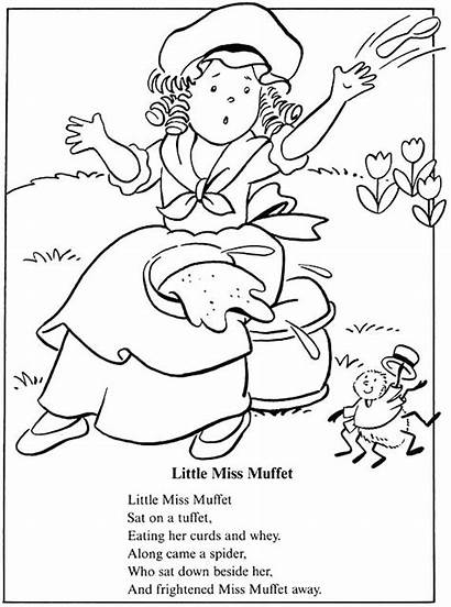 Coloring Muffet Miss Pages Rhymes Jill Jack