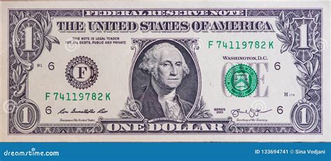 One Dollar Bill Closeup View Stock Image Image Of American Bank