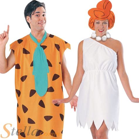 Fred And Wilma Flintstone Couples Adult Book 80s Week Fancy Dress Costumes Ebay