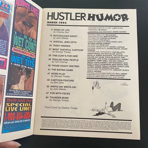 Vintage Hustler Humor Magazine Comic March 1993 Dwaine Etsy