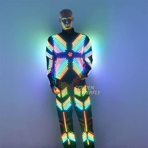 Led Clothing Glowing Luminous Suits Costumes 2017 Hot Fashion Twinkle Star Men Led Clothes Pants