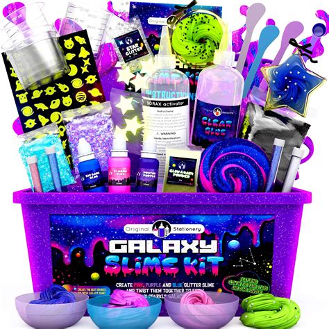 Original Stationery Galaxy Slime Kit With Glow In The Dark Stars