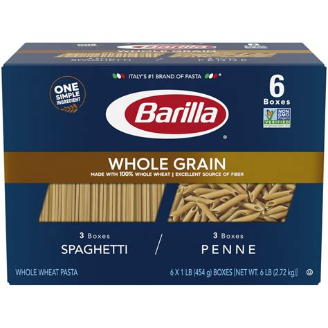 Barilla Whole Grain Pasta Penne And Spaghetti 6x16 Oz