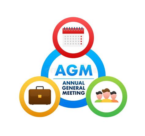Agm Annual General Meeting Calendar Reminder Vector Stock
