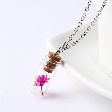 Flower In A Bottle Necklace