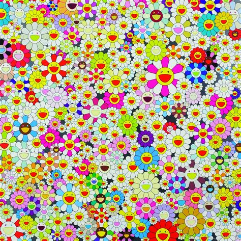 Takashi Murakami Field Of Smiling Flowers 2010 Mutualart