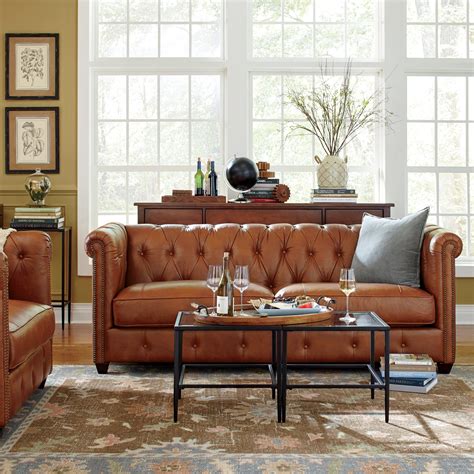 Birch Lane Hawthorn Leather Sofa And Reviews Wayfair