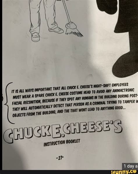 Chuck E Cheese S Night Shift Employees Must Wear A Spare Cheese Costume Head To Avoid Any