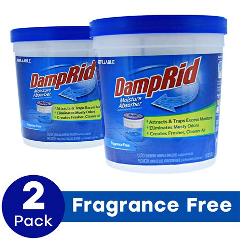 Damprid Refillable Moisture Absorber Fragrance Free Twin Pack 2 X 10