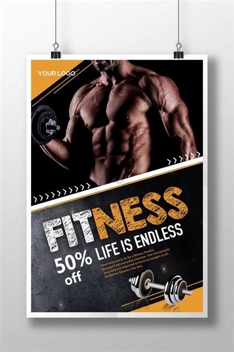 Domineering Muscle Mens Gym Promotion Poster Psd Free Download Pikbest