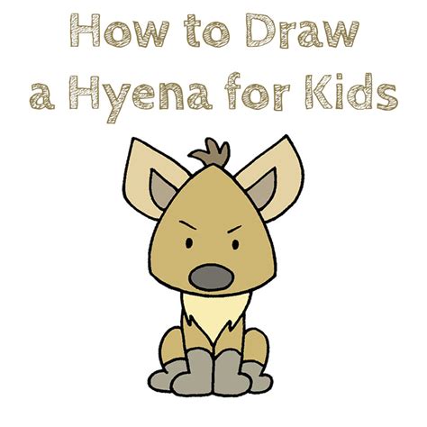 How To Draw A Hyena For Kids How To Draw Easy