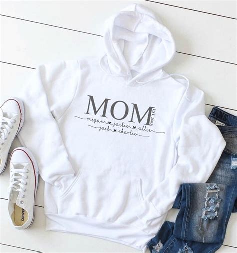 Mom Personalized Name Hoodie Personalized Mom Hoodies Comfortable Shirt