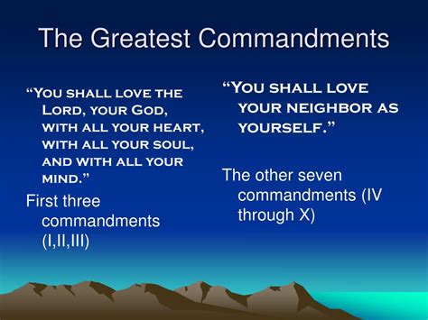 Ppt The Greatest Commandments Powerpoint Presentation Free Download