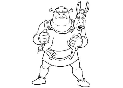 Shrek And Donkey Coloring Pages Coloring Pages 🎨