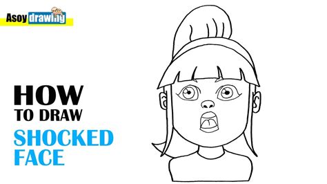 How To Draw Shocked Face Youtube