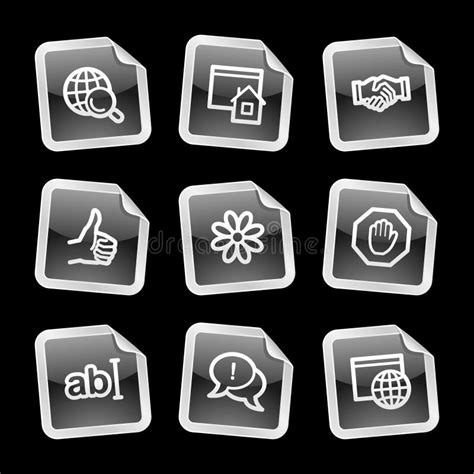 Communication Black Contour Web Icons V2 Stock Vector Illustration Of