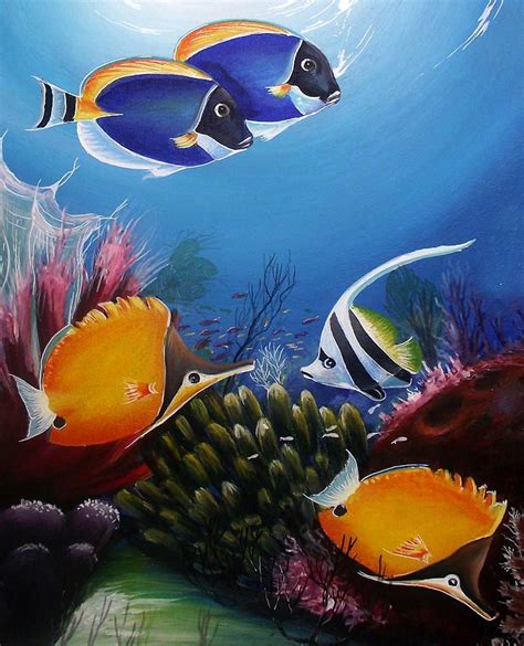 Underwater Painting Ocean Art Underwater Art