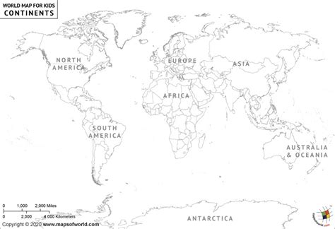 World Map For Children To Print