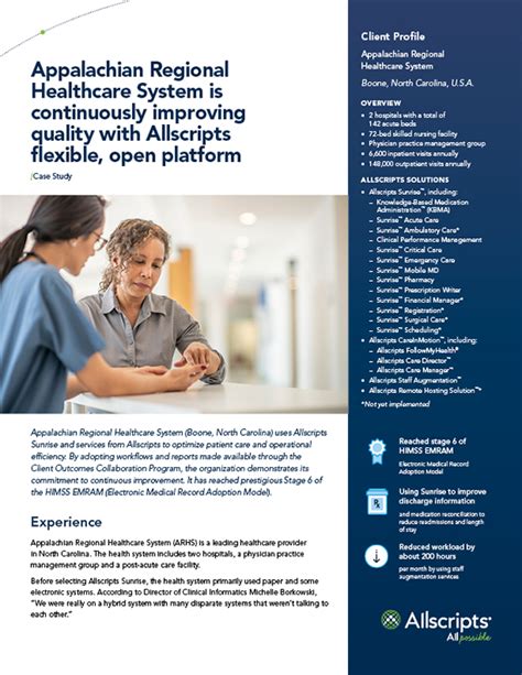 Appalachian Regional Healthcare System Is Continuously Improving Quality With Allscripts