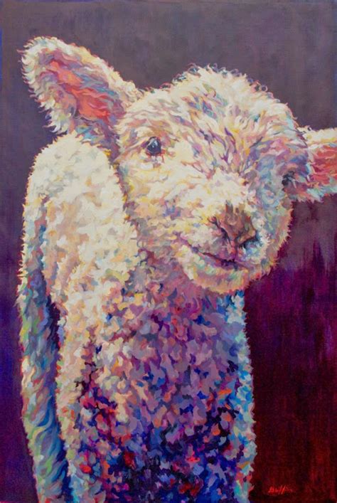 Daily Painters Abstract Gallery Colorful Contemporary Lamb Art Sheep
