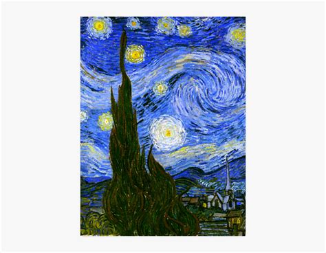 Van Gogh Starry Night Tree Poster 18 X24 Van Gogh Starry Night Hd