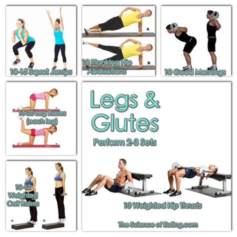 Going on an exercise bike for a few minutes, performing leg swings, bodyweight squats and groiners. Workout Legs & Glutes (2) | Want great-looking legs & tush ...