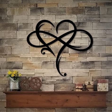 Metal Infinity Heart Sign Free Shipping On 13 Inch Or Larger Etsy