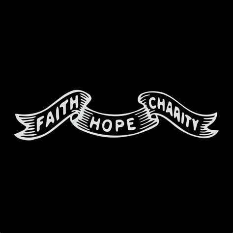 Faith Hope Charity Banner Masonic Vinyl Decal