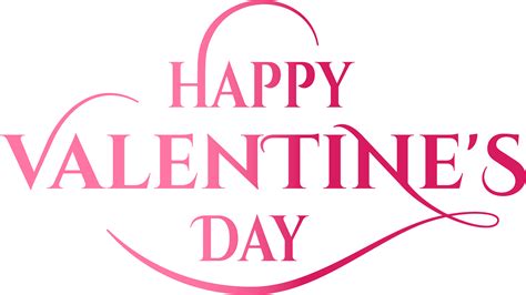 Valentines Day Pink Text Png Image Is Available For Happy