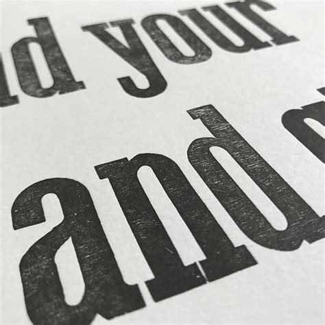 Mind your p's and q's — meaning be on your best behaviour and be careful of your language. Mind your p's and q's - Carimbo Letterpress