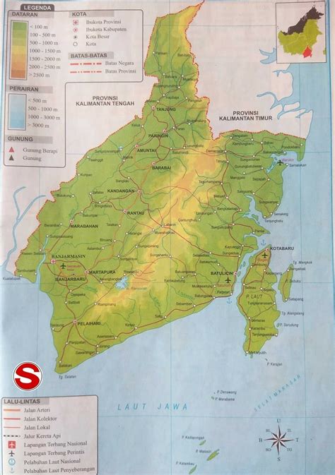 Peta Kalimantan Selatan Lengkap 11 Kabupaten 2 Kota Pinhome