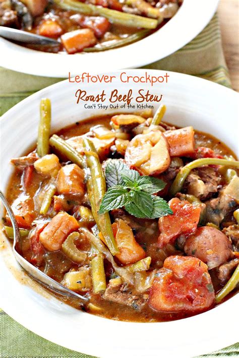 Make it with leftover roast pork and have it ready in half an hour. Leftover Crockpot Roast Beef Stew - Can't Stay Out of the Kitchen