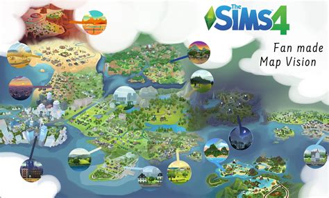 Found This Map Of All The Sims 4 Worlds Merged Together Sims4