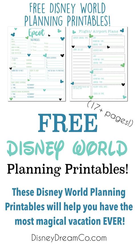 Check Out This Free Disney World Planning Guide Printables With These