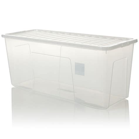 Pack Of 133 Litre Extra Large Long Plastic Storage Boxes With Lids