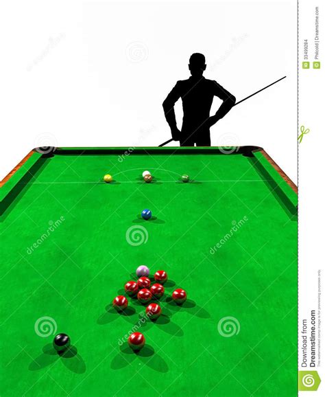Aim the cue ball towards the other balls and try to hit all. Snooker game stock illustration. Illustration of indoor ...